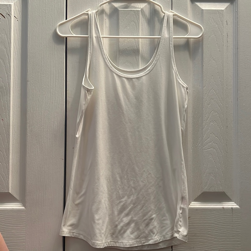 large No Bo white tank top
